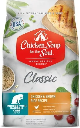 Chicken Soup for the Soul Indoor Chicken & Brown Rice Recipe Dry Cat Food