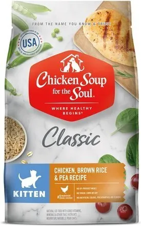 Chicken Soup for the Soul Kitten Chicken, Brown Rice & Pea Recipe Dry Cat Food
