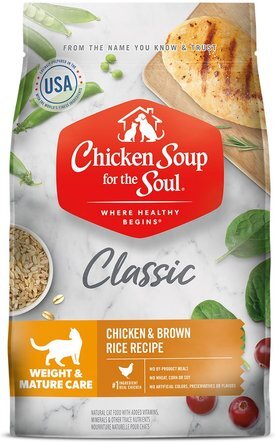 Chicken Soup for the Soul Weight & Mature Care Chicken & Brown Rice Recipe Dry Cat Food