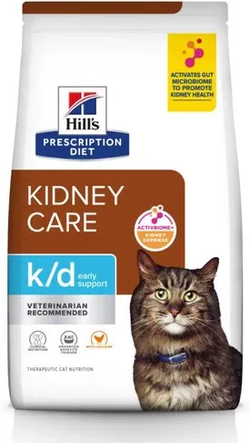 Hill's Prescription Diet k/d Kidney Care Early Support with Chicken Dry Cat Food, 4-lb bag