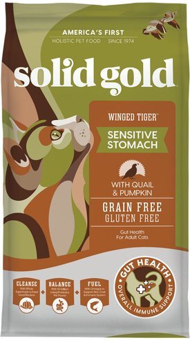 Solid Gold Winged Tiger with Quail & Pumpkin Grain-Free Sensitive Stomach Adult Dry Cat Food