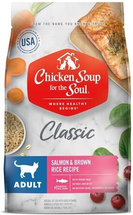 Chicken Soup for the Soul Classic Salmon & Brown Rice Recipe Adult Cat Dry Food