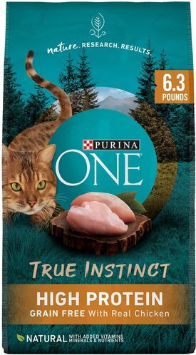Purina ONE True Instinct Natural Real Chicken Plus Vitamins & Minerals High Protein Grain-Free Dry Cat Food