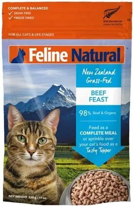 Feline Natural Beef Grain-Free Freeze-Dried Cat Food
