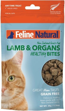 Feline Natural Lamb Healthy Bites Grain-Free Freeze-Dried Cat Treats