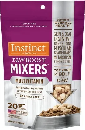 Instinct Boost Mixers Multivitamin Grain-Free Freeze-Dried Raw Adult Cat Food Topper