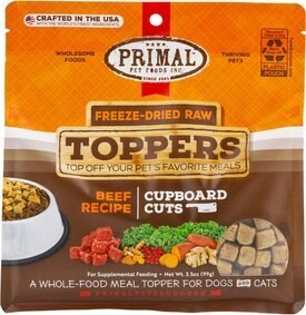 Primal Cupboard Cuts Beef Grain-Free Freeze-Dried Raw Dog Food Topper