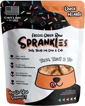 Sprankles Duck Hearts Grain-Free Freeze-Dried Cat & Dog Treat