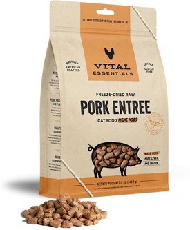 Vital Essentials Freeze-Dried Raw Pork Mini Nibs Entree Cat Food